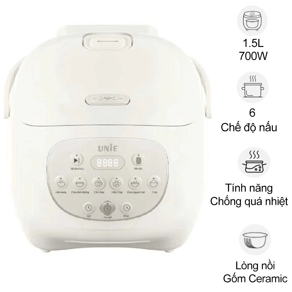 Nồi Cơm Điện Tử Unie URC815 1.5 Lít