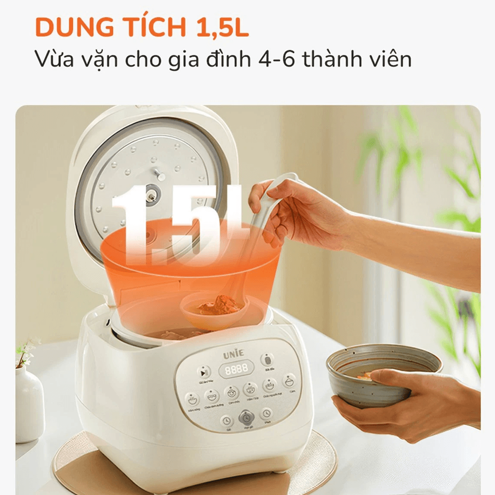 Nồi Cơm Điện Tử Unie URC815 1.5 Lít 3