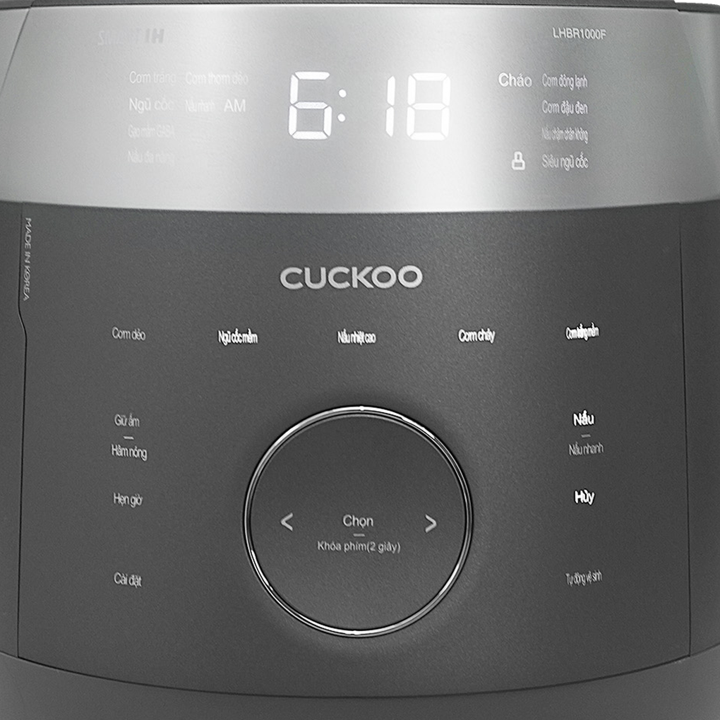 Nồi Cơm Điện Tử Áp Suất Cao Tần Cuckoo CRP-LHBR1000F/GRGRCRCKV 1.8 Lít - Hàn Quốc 6