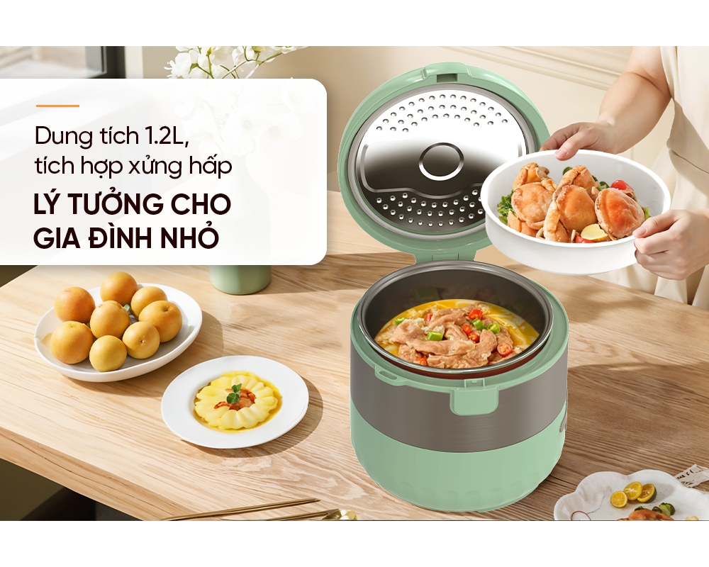 Nồi Cơm Điện Sunhouse SHD8221 1.2 Lít 7