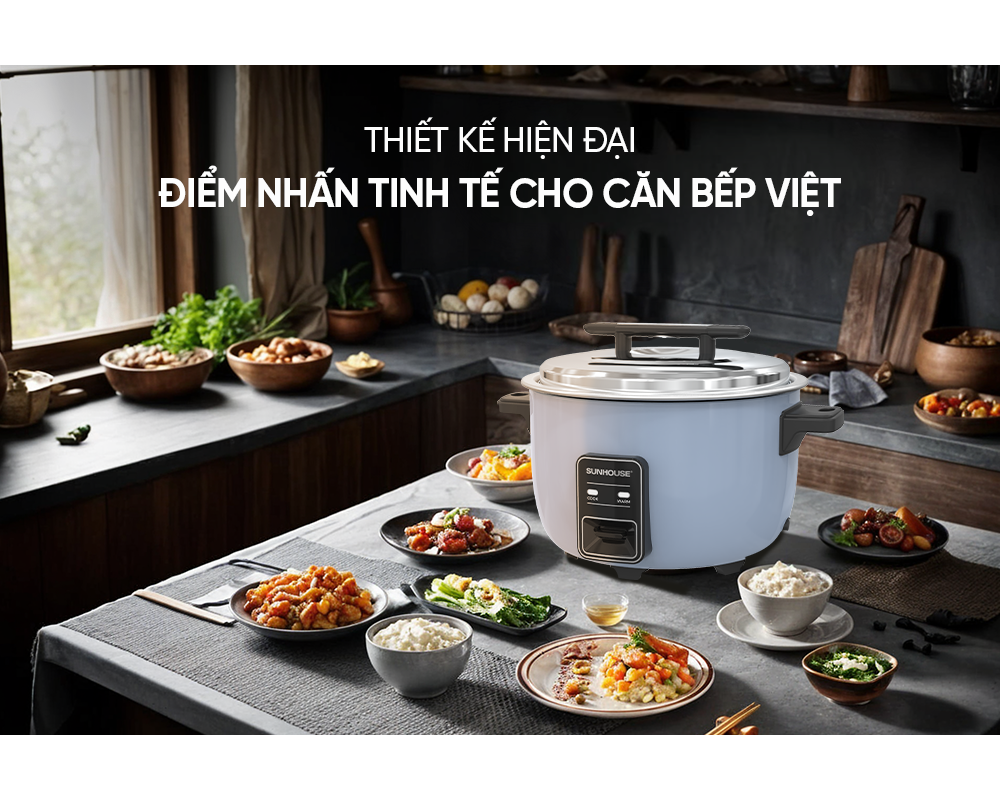 Nồi Cơm Điện Nắp Rời Dung Tích Lớn 5.6 Lít Sunhouse SHD8156 2