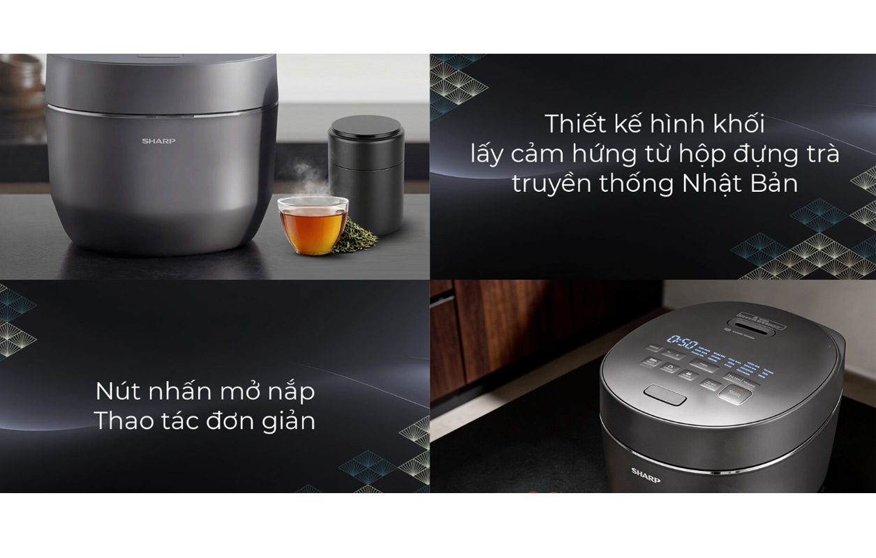 Nồi Cơm Điện Áp Suất Cao Tần Sharp KS-XW181V-S 1.8 Lít 13