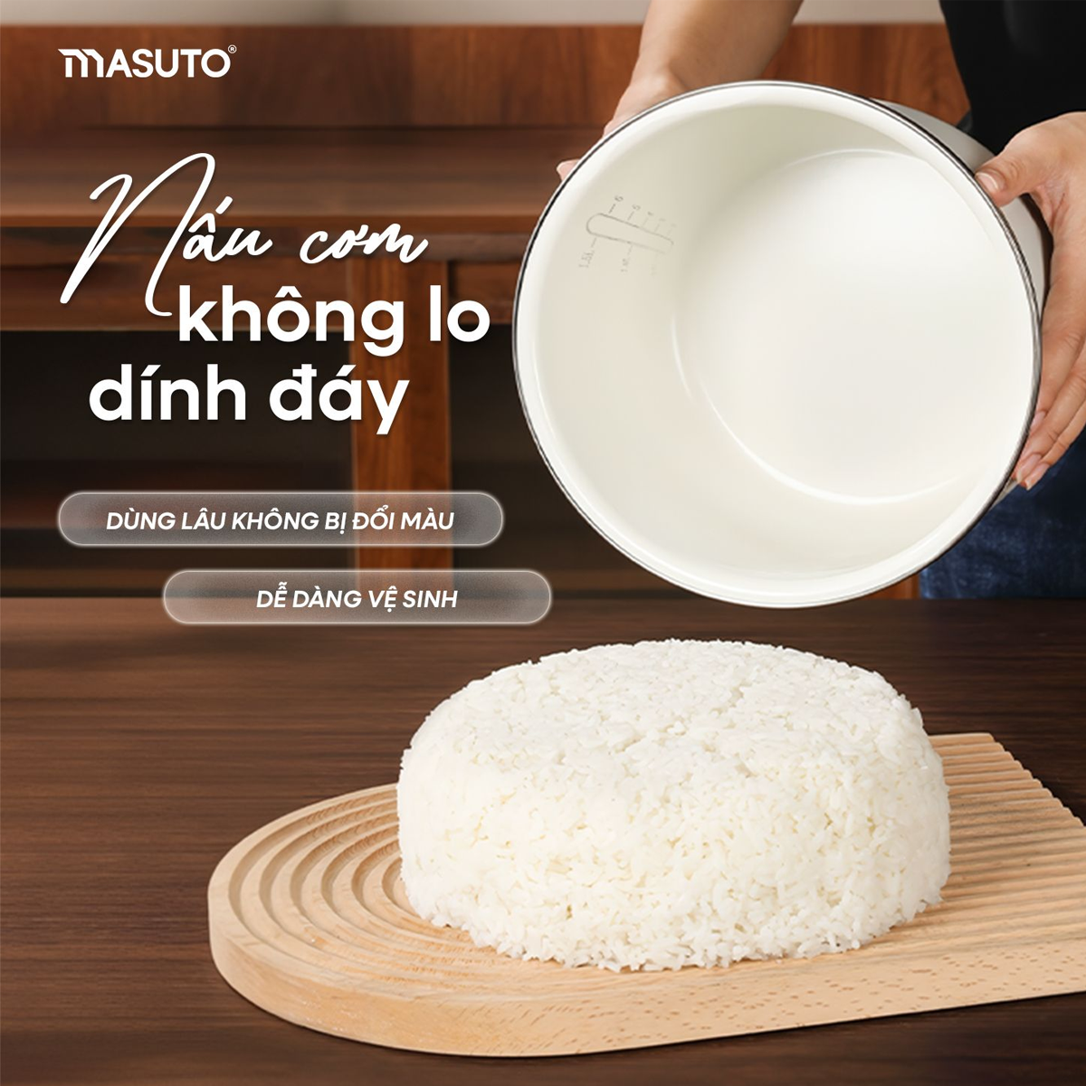 Nồi Cơm Điện Tử Masuto MSCookerAI 1.5 Lít Giọng Nói AI 5