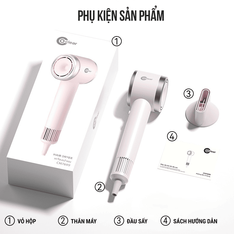 Máy Sấy Tóc Tốc Độ Cao Coclear CH7699 1600W