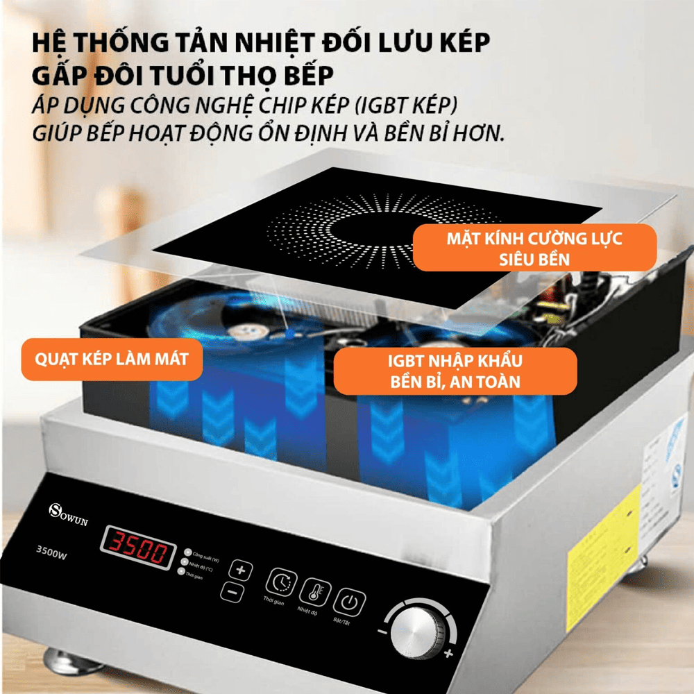 Bếp Từ Đơn Công Nghiệp Sowun SW 1235 3500W