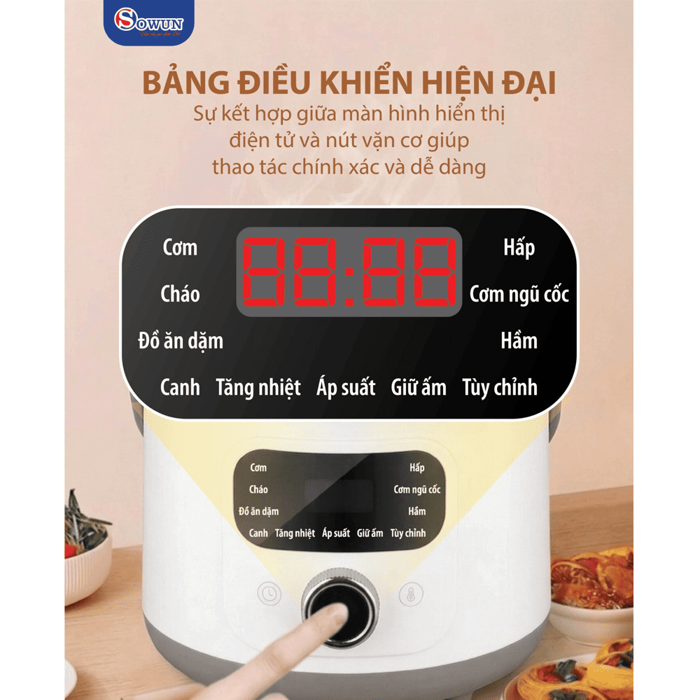 Nồi Áp Suất Điện Sowun SW 683 2.0 Lít