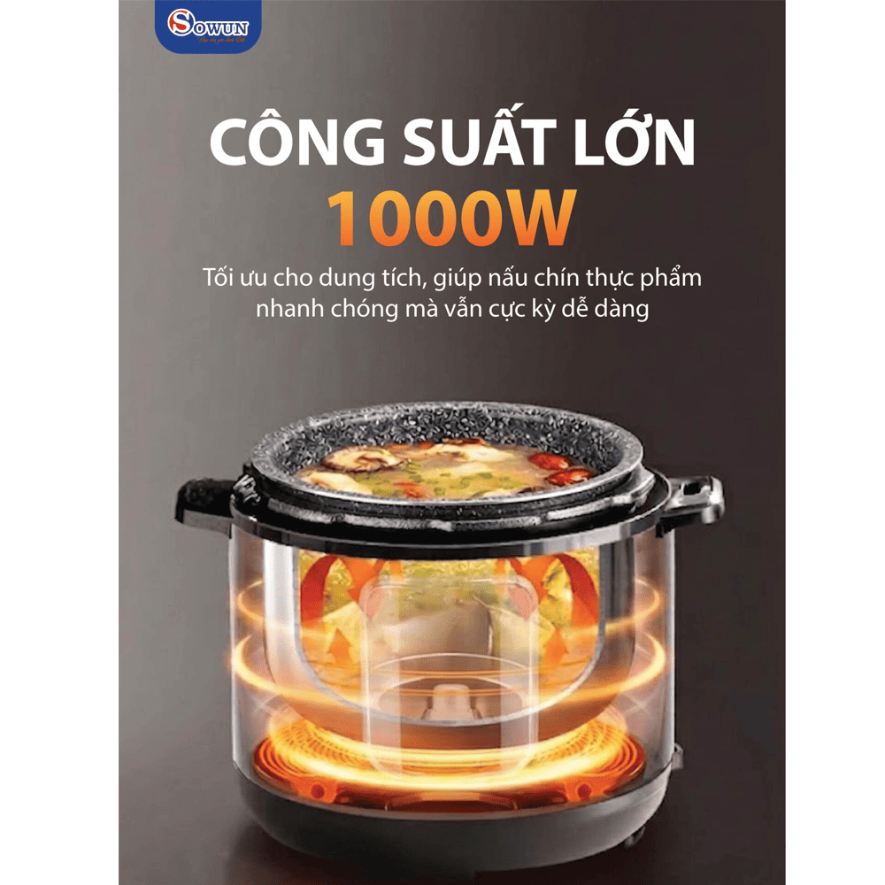 Nồi Áp Suất Điện Sowun SW 688 6 Lít
