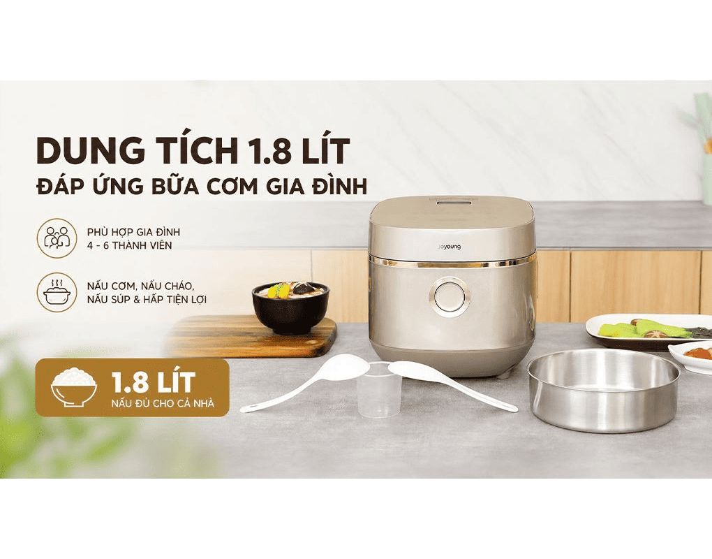 Nồi Cơm Điện Tử Joyoung JNRC-502 Dung Tích 1.8 Lít
