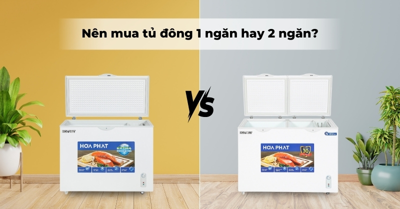 [Tư vấn] Mua tủ đông 1 ngăn hay 2 ngăn?