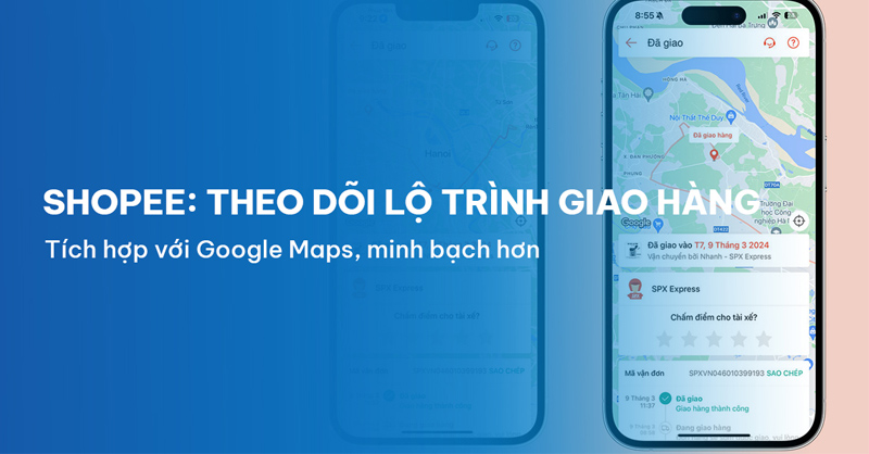 Người dùng có thể xem lộ trình giao hàng Shopee bằng Google Maps