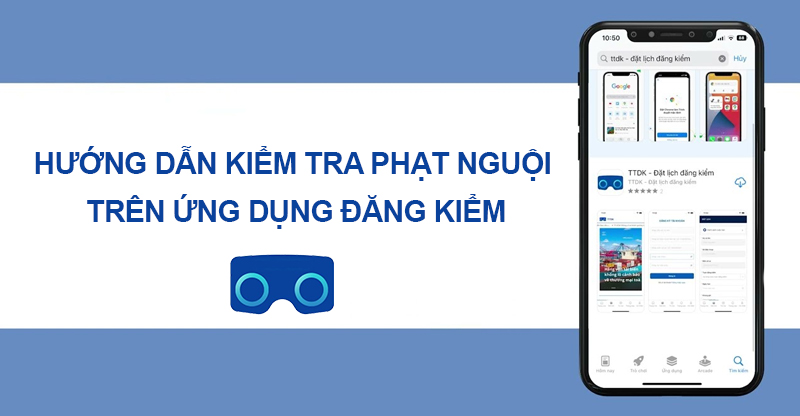 Kiểm tra phạt nguội trên ứng dụng đăng kiểm