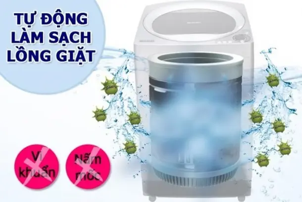 Cách sử dụng chế độ vệ sinh lồng giặt trên máy giặt