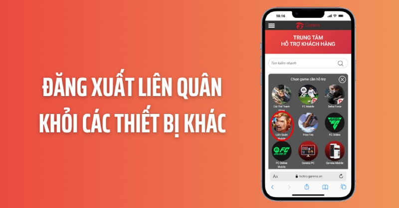 Hướng dẫn cách đăng xuất Liên Quân khỏi các thiết bị khác