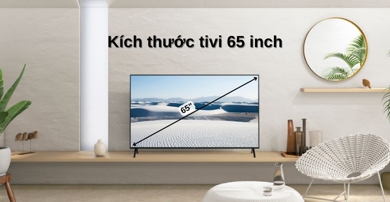 1. Kích thước thực tế của tivi 65 inch