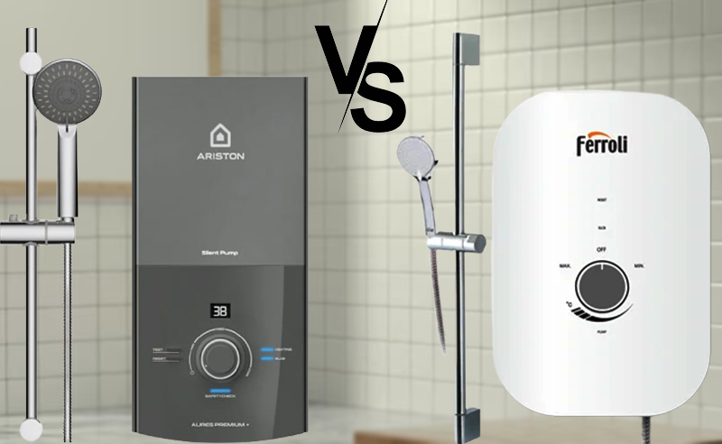 So s&aacute;nh m&aacute;y nước n&oacute;ng Ariston v&agrave; Ferroli