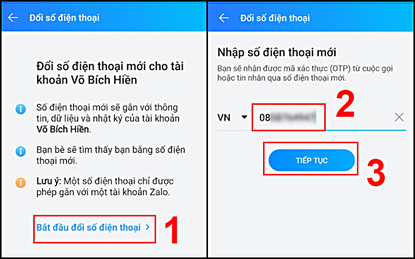 Hướng dẫn xác minh số điện thoại mới trên Zalo
