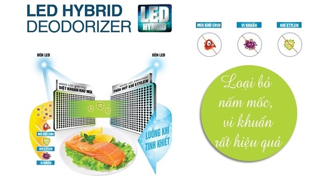 T&igrave;m hiểu về c&ocirc;ng nghệ khử m&ugrave;i diệt khuẩn LED Hybrid tr&ecirc;n tủ lạnh Toshiba