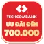 Techcombank giảm đến 700.000đ