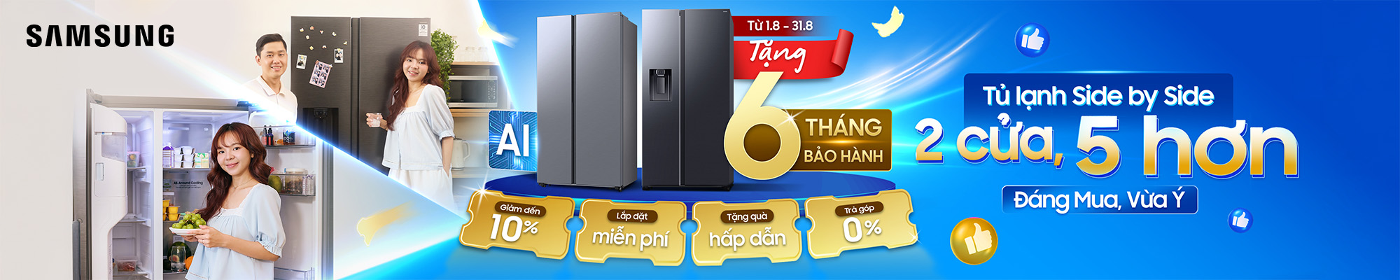 Tủ lạnh Side by Side Đáng Mua - Vừa Ý
