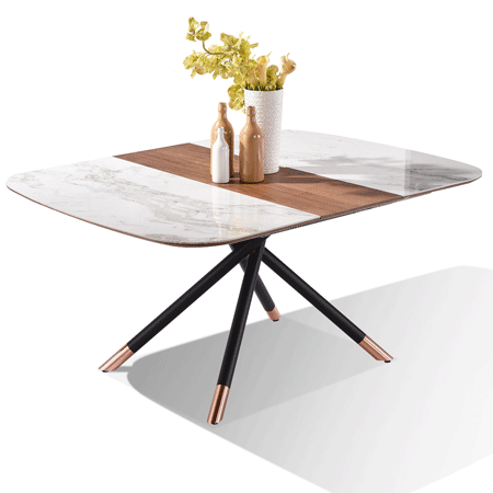 Bộ Bàn Ăn (Mở Rộng) Cẩm Thạch Grand T171039B-A + Ghế ăn Grand DC181050A