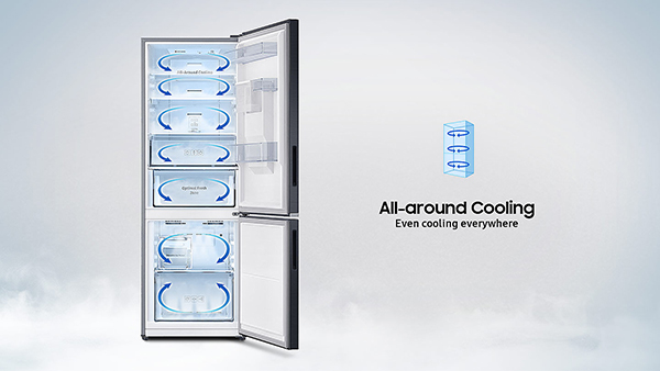 Công nghệ làm lạnh vòm đưa luồng khí lạnh đến mọi ngóc ngách của tủ.