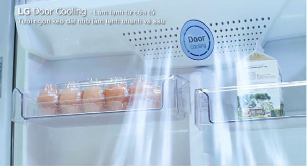 Hệ thống làm lạnh từ cửa tủ Door-Cooling với khả năng làm lạnh vượt trội.