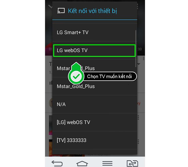 Hướng dẫn cách chia sẻ video YouTube từ điện thoại, máy tính bảng, laptop lên Smart tivi