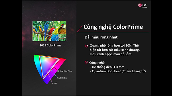 Tìm hiểu về công nghệ hình ảnh Color Prime trên tivi LG