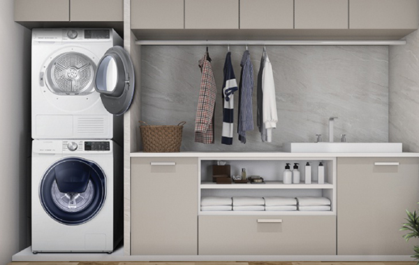 Máy sấy bơm nhiệt Heatpump với thiết kế tiện dụng có thể lắp đặt dễ dàng ở mọi vị trí trong nhà.