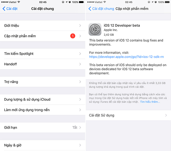 Hướng dẫn cách cập nhật iOS 12 beta nhanh chóng trên iPhone và iPad