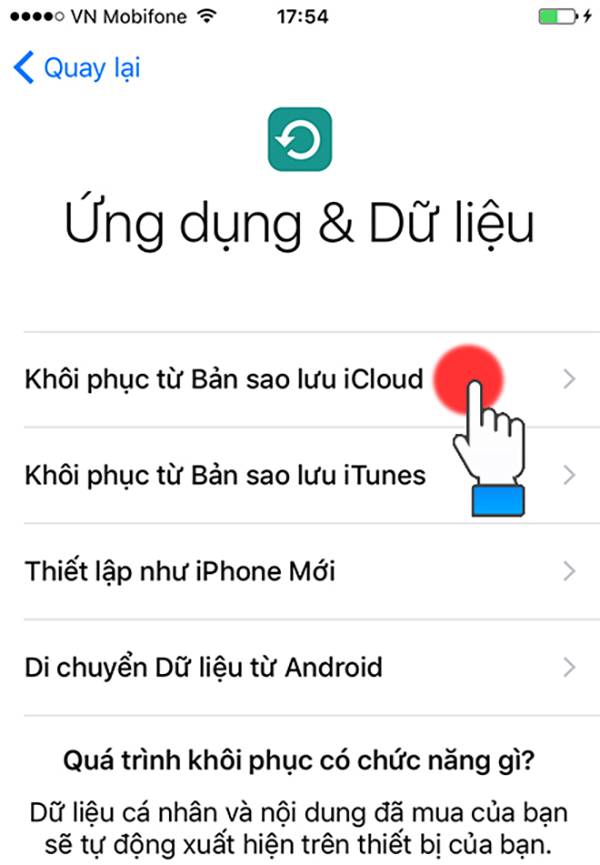 Khôi phục và lưu trữ dữ liệu của bạn giờ đây đã trở nên đơn giản với iCloud. Ghé thăm hình ảnh để tìm hiểu thêm.