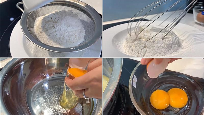 Có cần phải sử dụng máy đánh trứng khi làm bánh bông lan bằng nồi chiên không dầu không?
