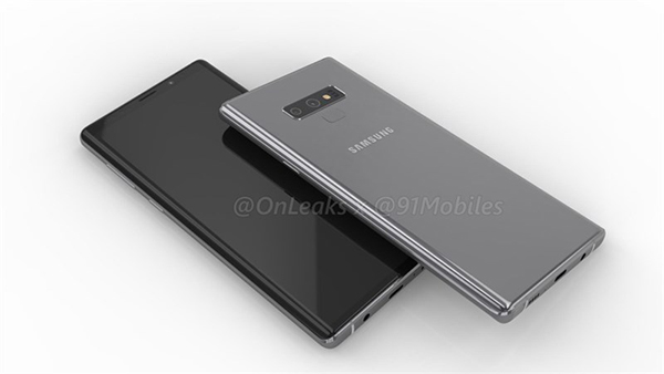 Samsung Galaxy Note 9 lộ diện hình ảnh sắc nét trong một render mới