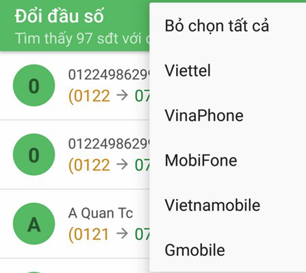 Mẹo giúp bạn chuyển danh bạ từ 11 số về 10 số trên điện thoại Android
