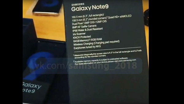 Video mở hộp Samsung Galaxy Note 9 bất ngờ rò rỉ trên mạng