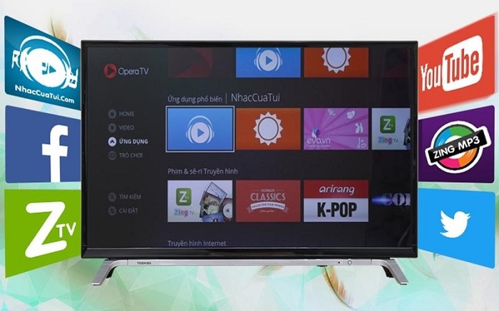 Smart Led Tivi Toshiba với kho ứng dụng phong phú