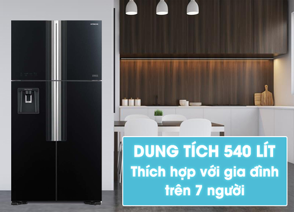 Tủ Lạnh HITACHI Inverter 540 Lít R-FW690PGV7(GBK)