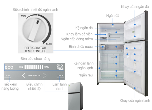 Tủ Lạnh TOSHIBA Inverter 555 Lít GR-AG58VA(X)