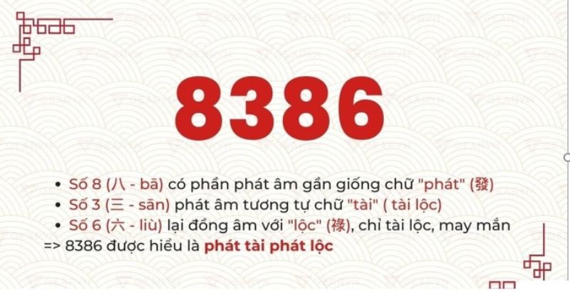 Ý nghĩa dãy số 8386 trong phong thủy