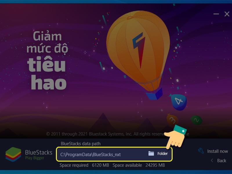 cài đặt Bluestacks cho máy tính