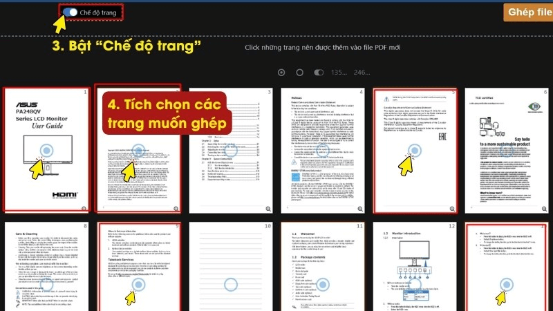 cách ghép file pdf bằng PDF24 Tools bước 4