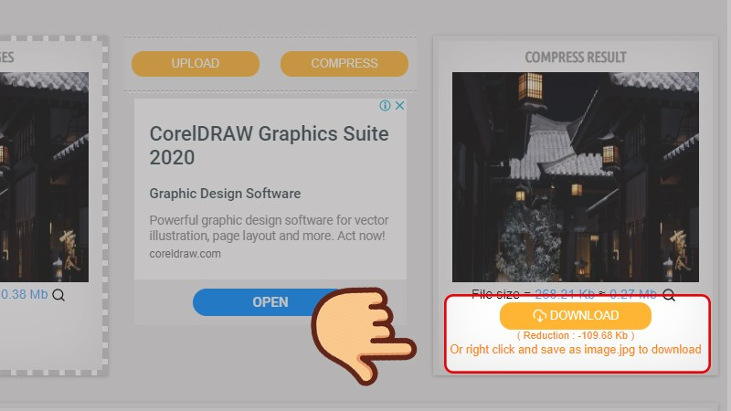 giảm dung lượng ảnh bằng Compressnow 3