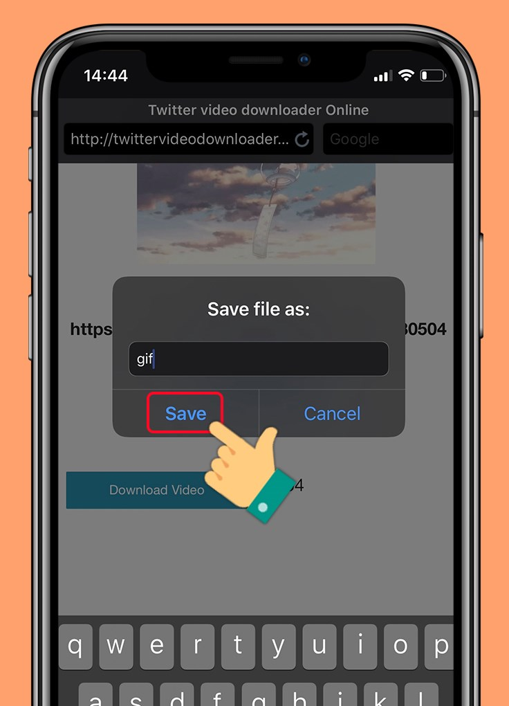 cách tải video gif twitter cho ios 8