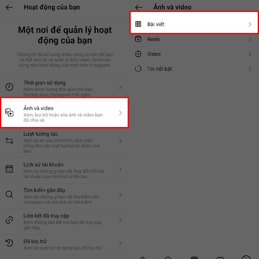Cách xóa nhiều bài viết trên Instagram bước 2