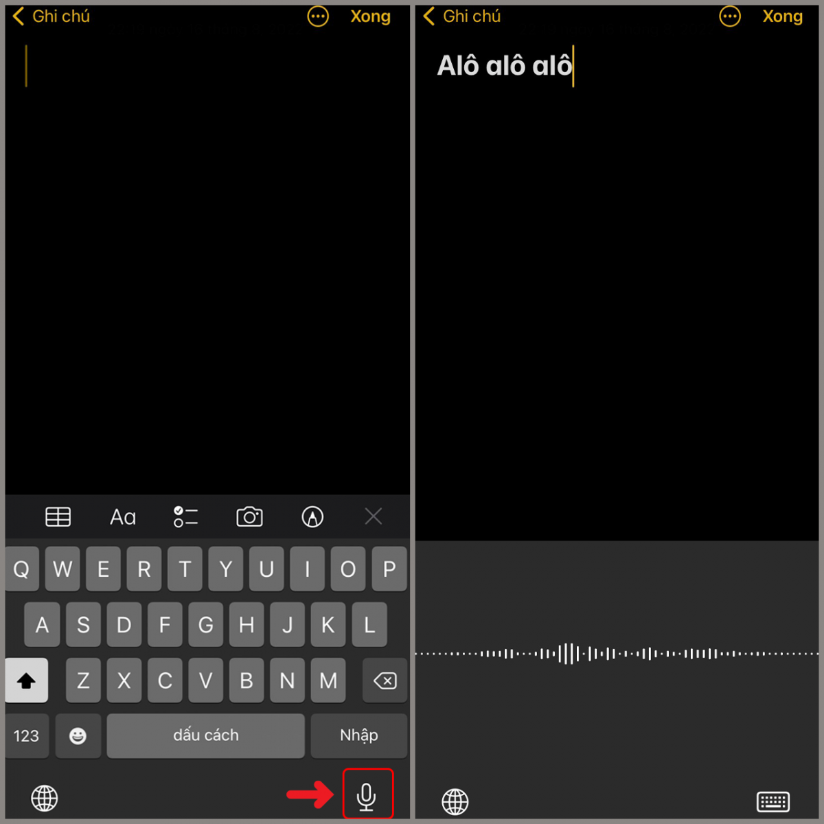 chuyển từ giọng nói thành văn bản trực tiếp trên iPhone 4