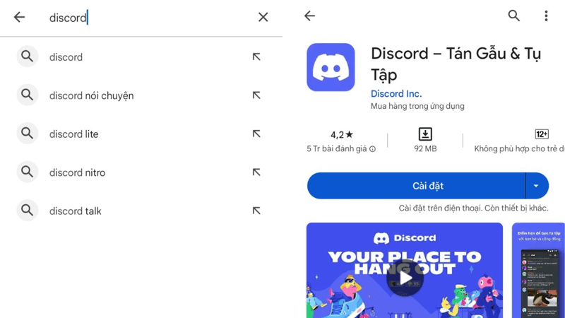 tải discord trên điện thoại Android