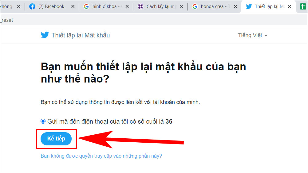 đổi mật khẩu Twitter khi quên mật khẩu trên máy tính 5