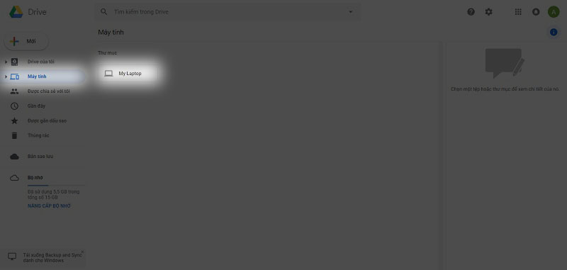 hướng dẫn kiểm tra đồng bộ google drive với máy tính