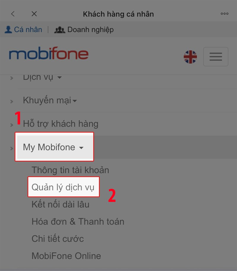 đăng nhập tìm hiểu hiểu dung tích 4G Mobifone bên trên trang web PC 