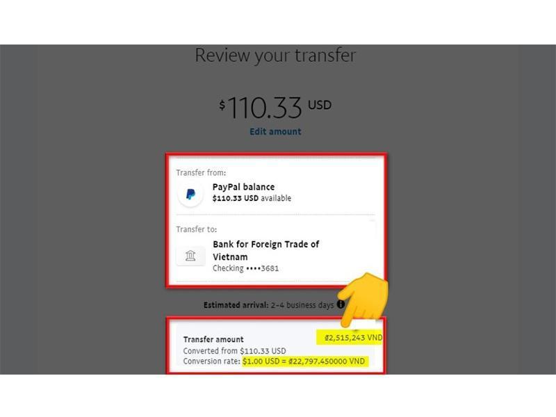 cách rút tiền trên PayPal